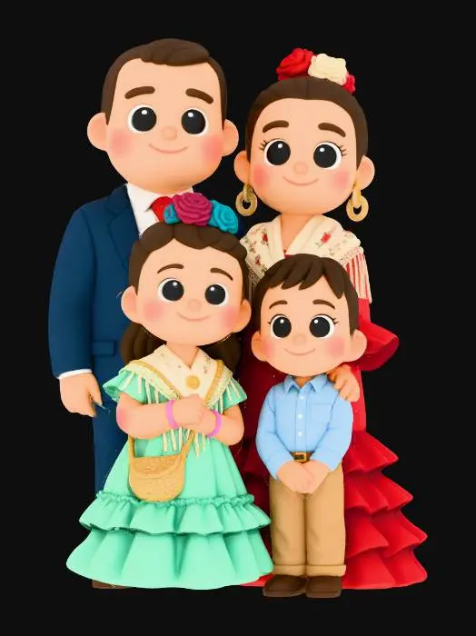 3D model for Una Familia de cuatro