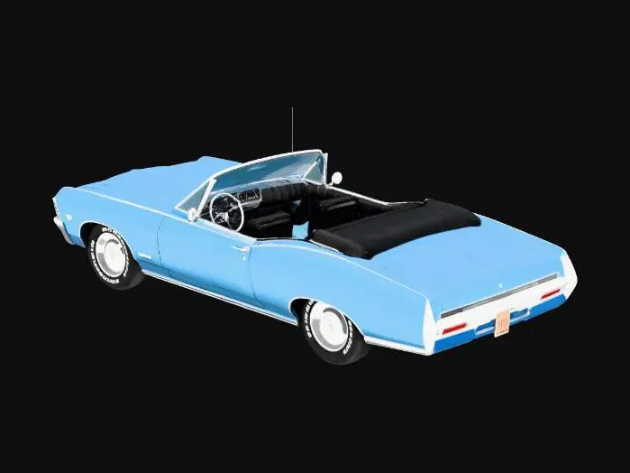 3D model for Classic Blue Convertible