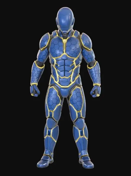 3D model for Blue Hex Armor