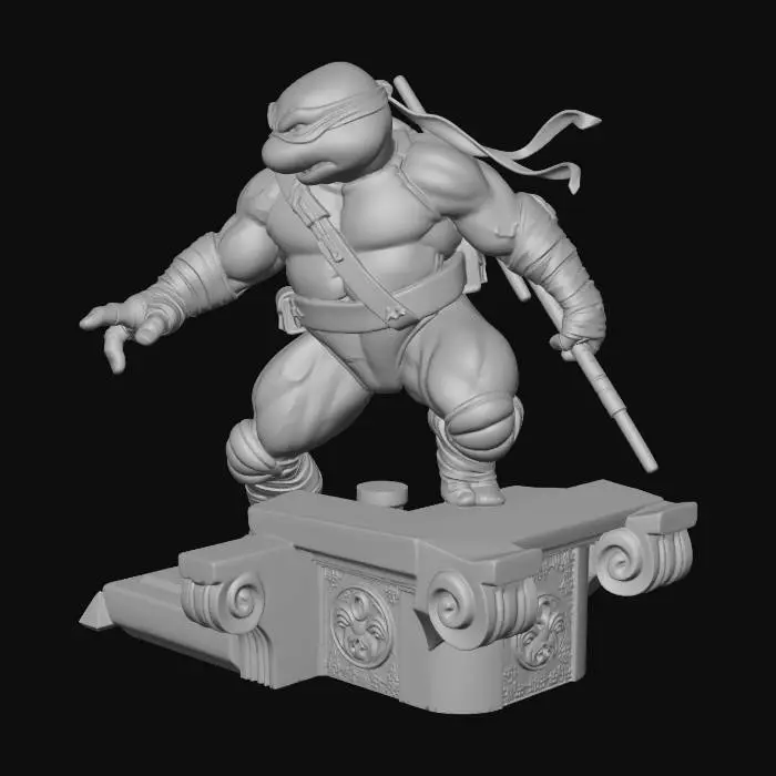 3D model for Purple Masked Turtle Warrior