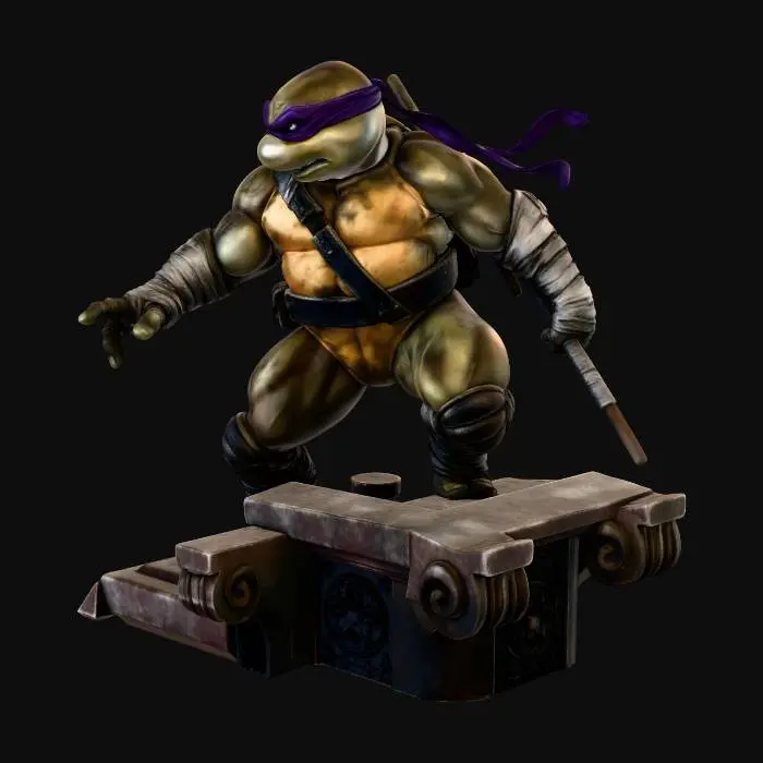 3D model for Purple Masked Turtle Warrior