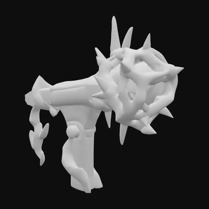 3D model for Spiked Red Microphone