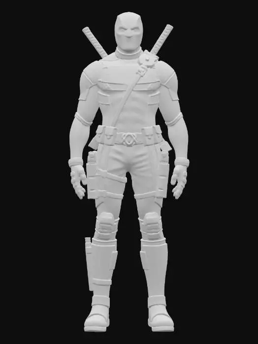 3D model for Deadpool Crimson sword-wielding Mercenary