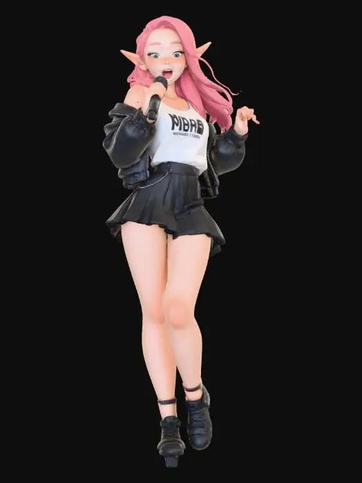3D model for Concert Elf Singer