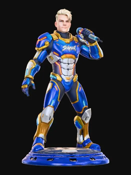 3D model for Российский певец Шаман в стиле Overwatch 2