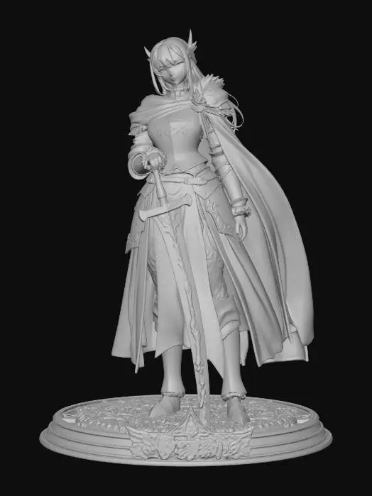 3D model for Blue Knight of the Cathedral