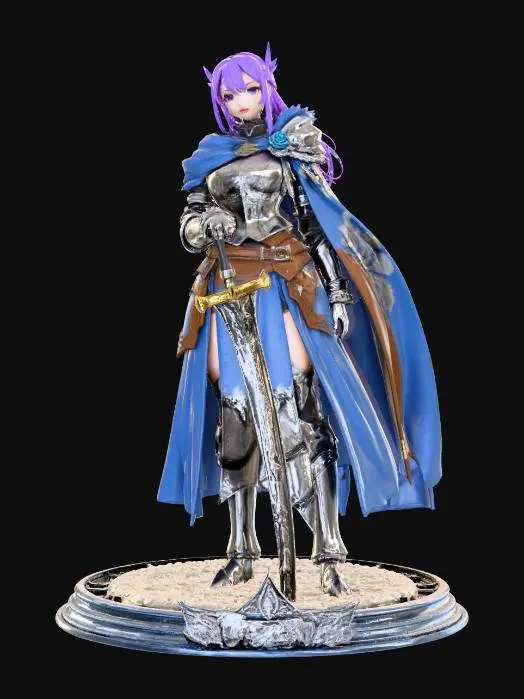 3D model for Blue Knight of the Cathedral