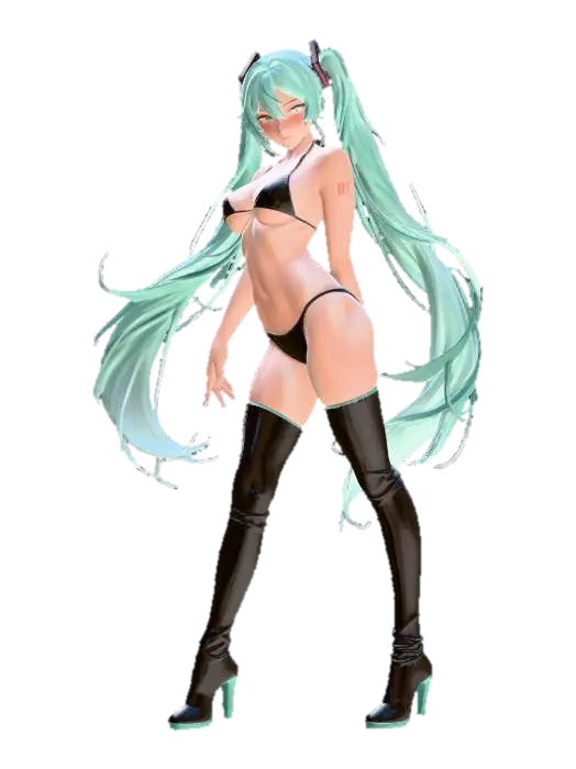 โมเดล 3D ของ Hatsune Miku - Singer สร้างโดย AI