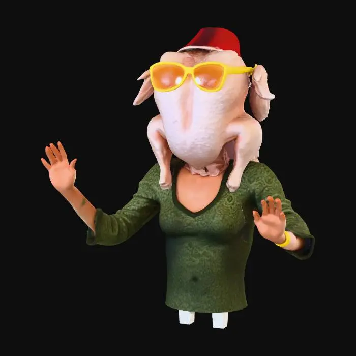 3D model for Turkey Head Spectacle, #Thanksgiving#