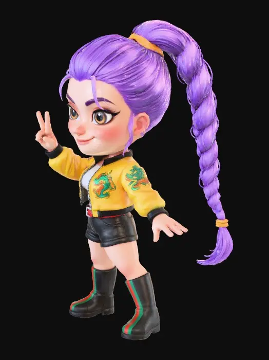 3D model for faz a Rumi da huntrix mais sem modo boneca como na foto