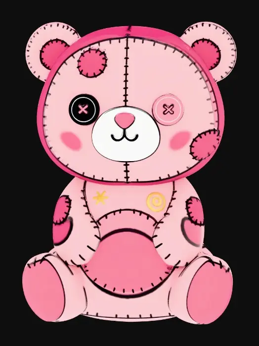 3D model for Patchwork Bear