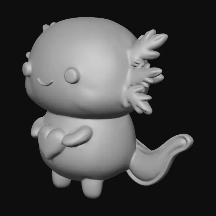 3D model for Smiling Axolotl Friend