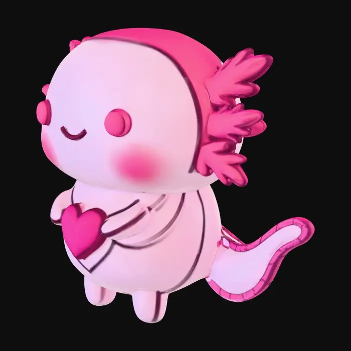 3D model for Smiling Axolotl Friend