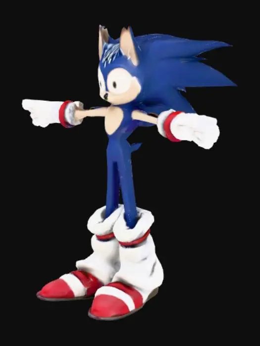 3D model for Sonic the hedgehog 
