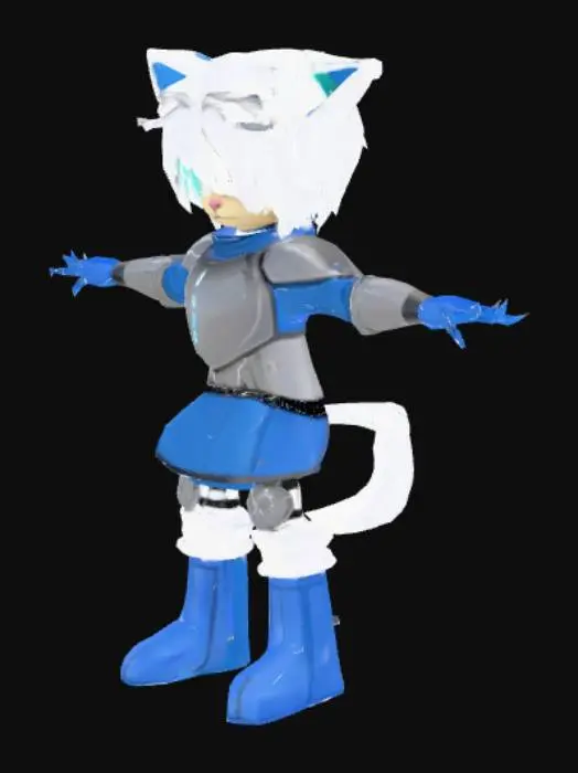 3D model for Cat sonic oc