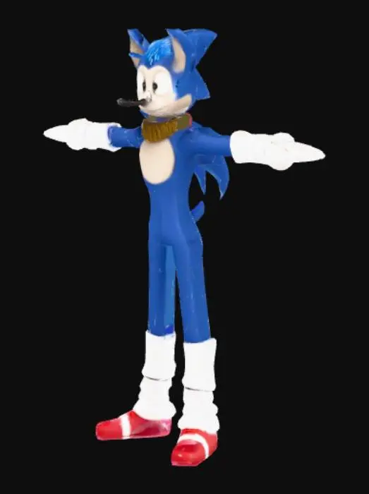 3D model for Sonic the hedgehog 