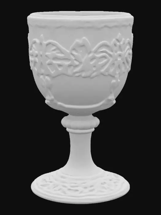 3D model for Enameled chalice with intricate Celtic knots and mystical runes