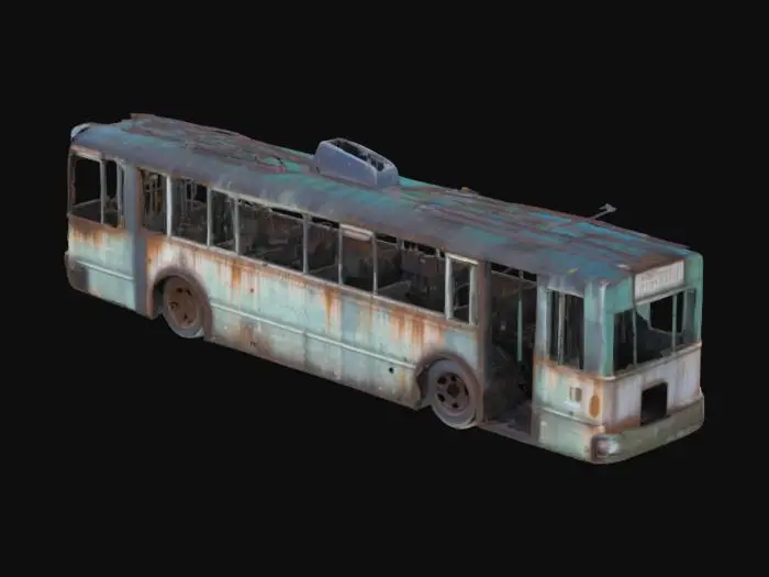 3D model for Derelict Trolleybus