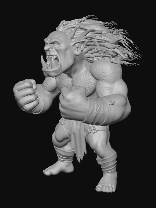 3D model for Make this orc being rage