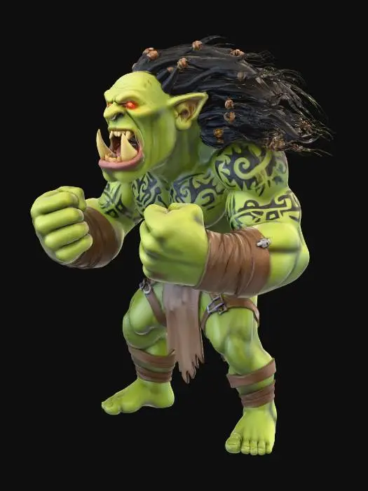 3D model for Make this orc being rage