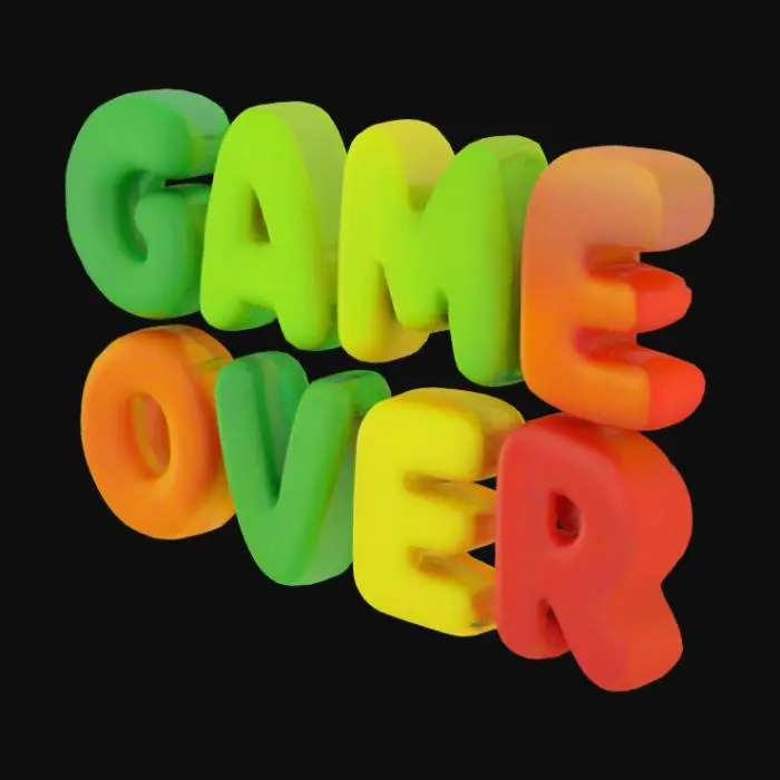 3D model for Game Over Glow