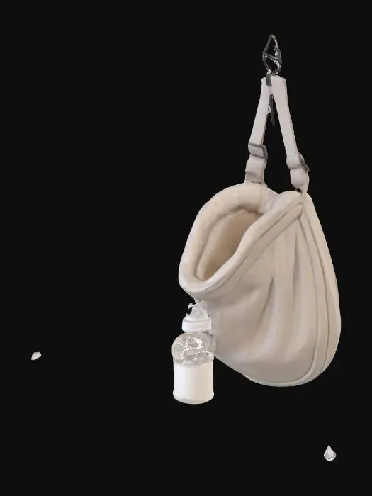 3D model for Beige Baby Sling with Milk Bottle