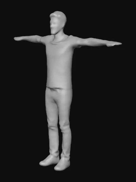 3D model for T-pose Stance