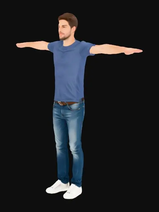 3D model for T-pose Stance