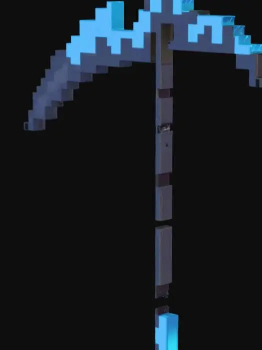 3D model for Pixel Ice Pickaxe