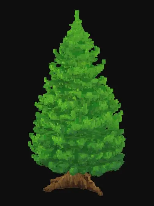 3D model for Evergreen Pixel Tree