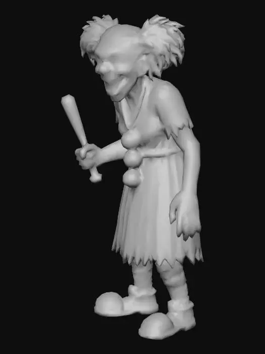 3D model for Creepy Clown with Bat