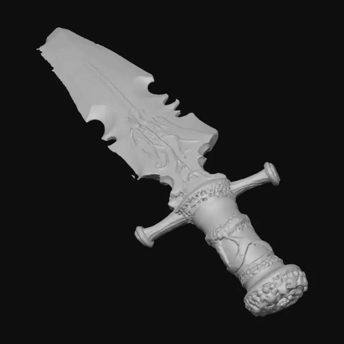 3D model for Dolch mit gezackter Klinge und coolen details