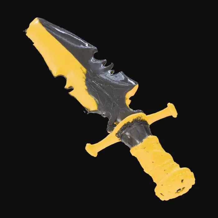 3D model for Dolch mit gezackter Klinge und coolen details