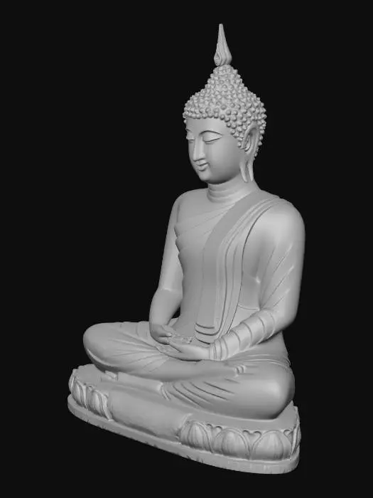 3D model for Golden Buddha in Meditation