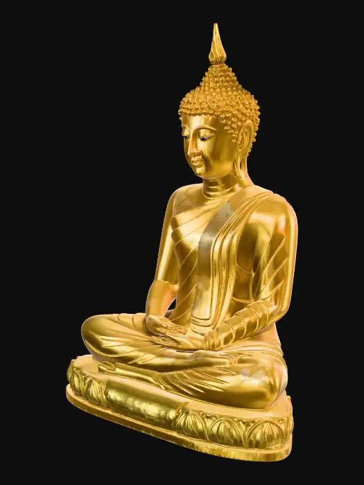 3D model for Golden Buddha in Meditation