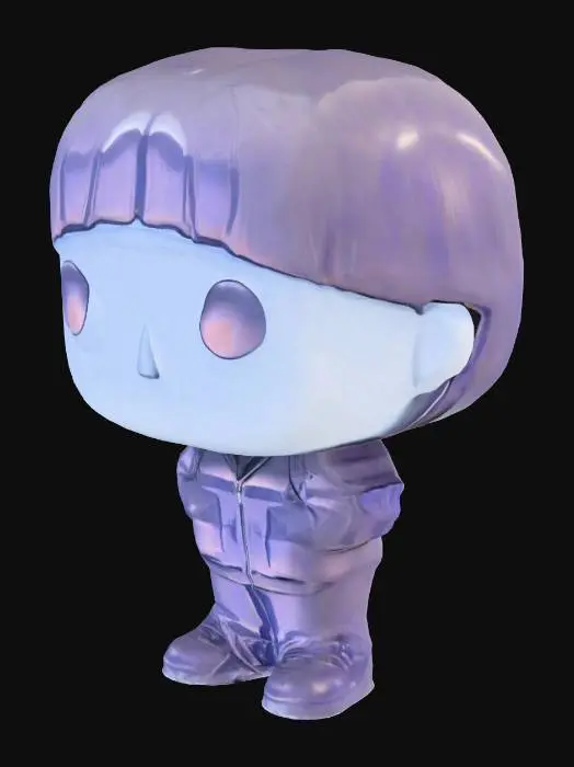 3D model for Purple Glow Pop Figure