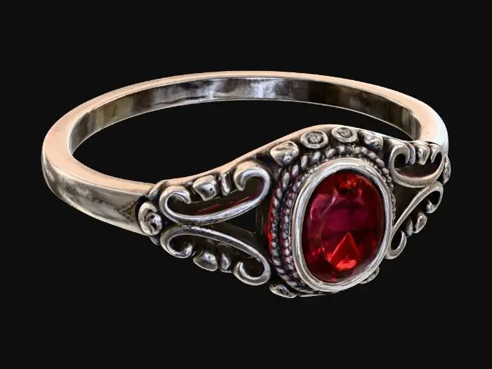 3D model for Ruby Elegance Ring