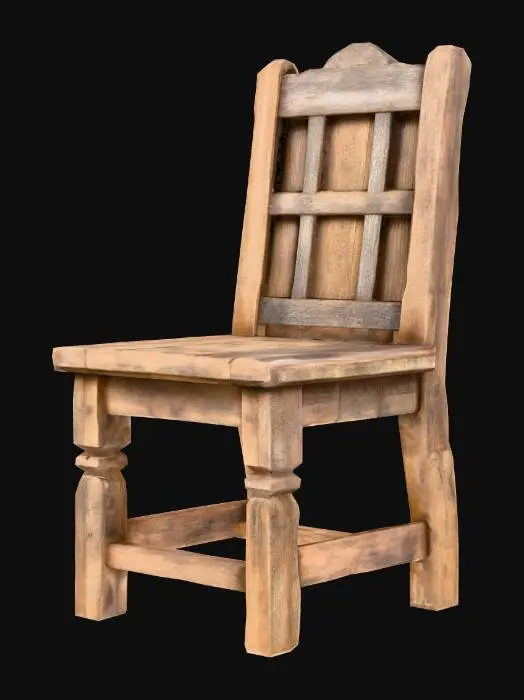3D model for Rustic Oak Chair