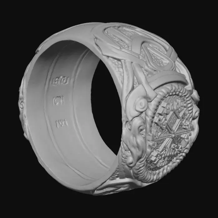 3D model for Viking Compass Ring