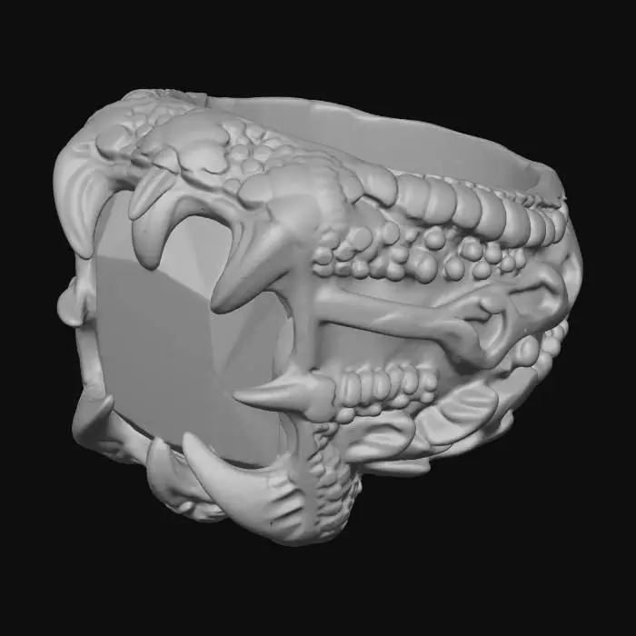 3D model for Dragon's Claw Ring, #villain#