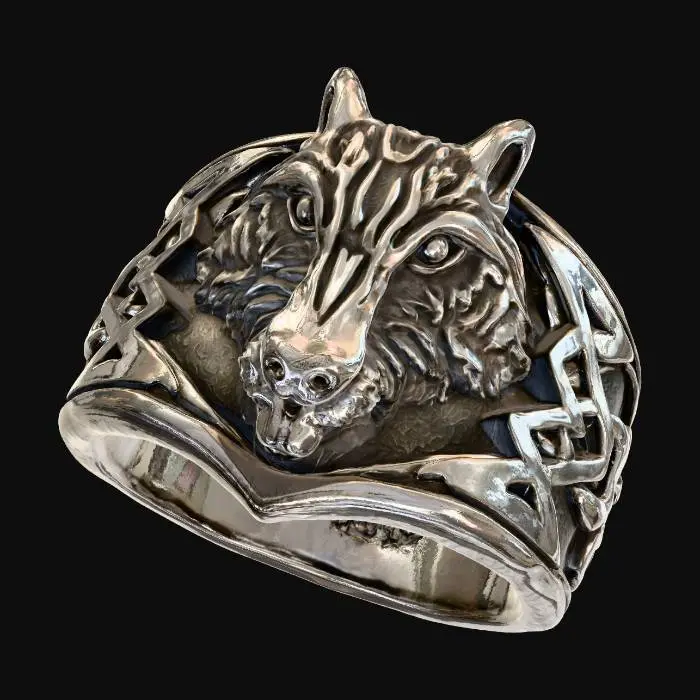 3D model for Wolf Emblem Ring