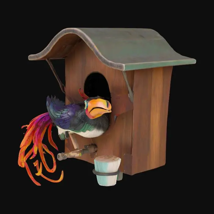 3D model for Whimsical Birdhouse Design