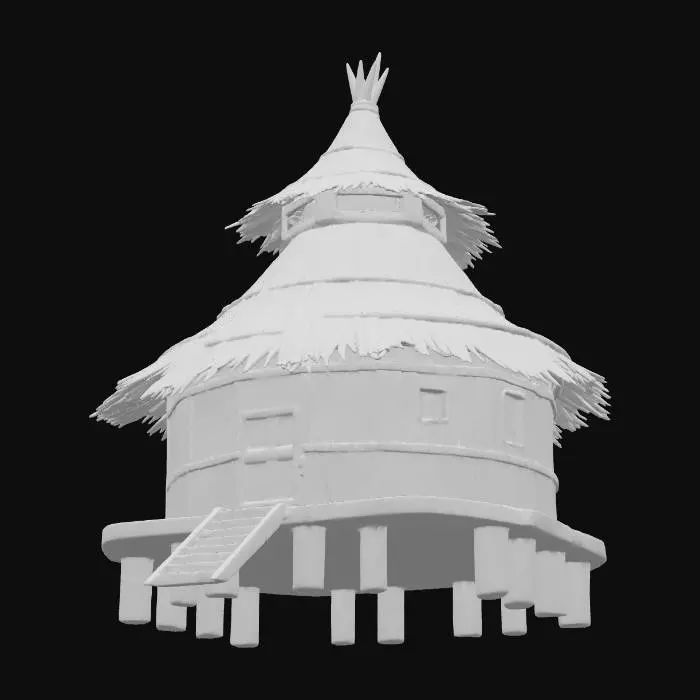 3D model for Stilted Thatch Hut