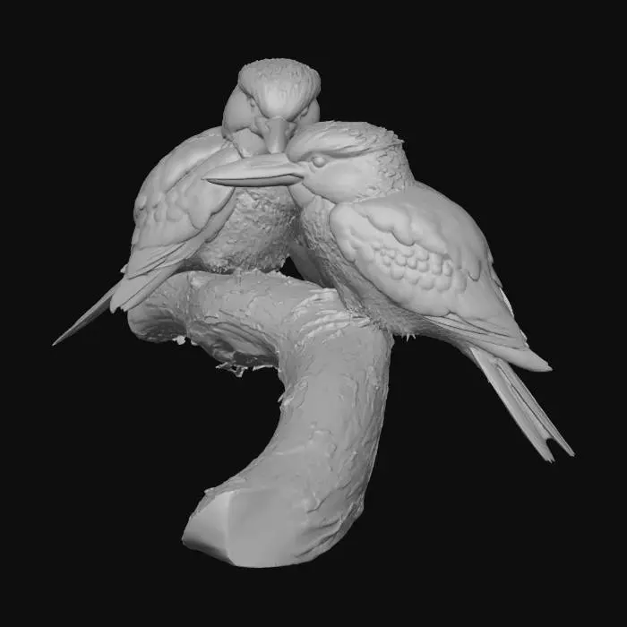 3D model for Two Laughing Kookaburras