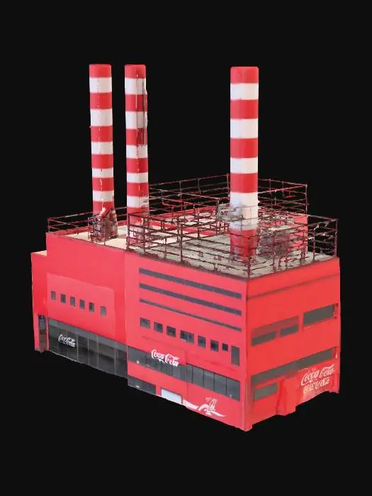3D model for classic American neighborhood coca cola factory, #Christmas2025#