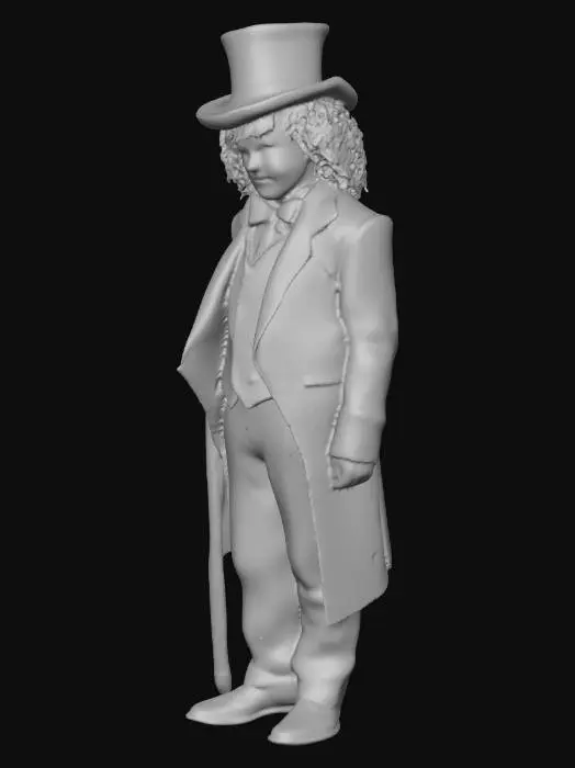 3D model for Christopher-Lee (Dracula), as a little young boy. head to toe, full body,