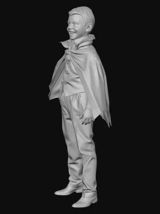 3D model for Christopher-Lee (Dracula), as a little young boy. head to toe, full body,