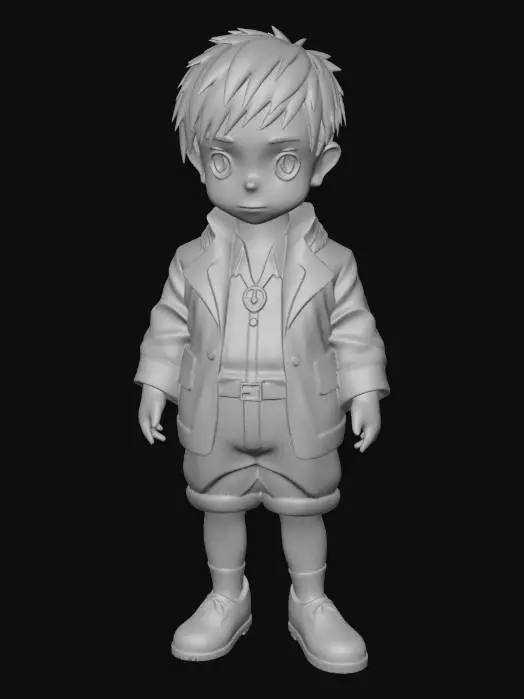 3D model for 1boy "Verne Troyer" as a little boy, as a boy who traveled to Oz and met Dorothy, in a faded garden setting. Suggestion: For better 3D results, try to ensure the creature is on a plain background to isolate the model. Also influences from the movie, "Wicked". whole body in frame, no cropping,