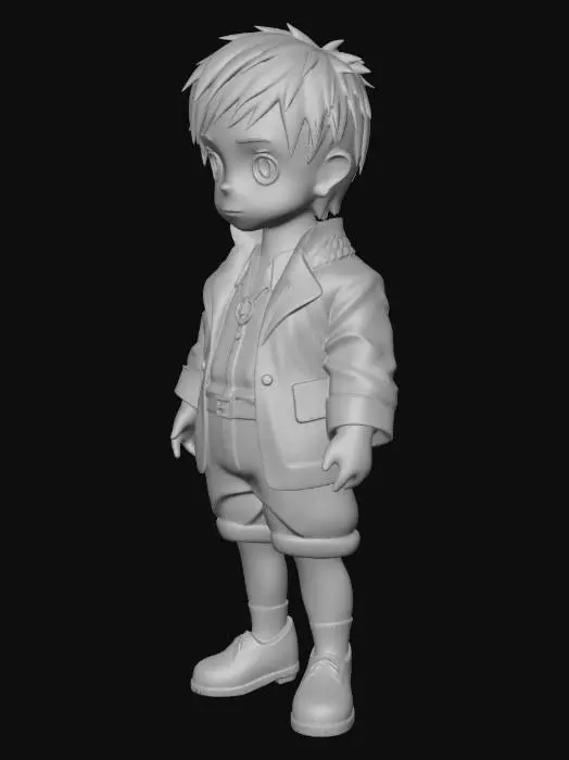 3D model for 1boy "Verne Troyer" as a little boy, as a boy who traveled to Oz and met Dorothy, in a faded garden setting. Suggestion: For better 3D results, try to ensure the creature is on a plain background to isolate the model. Also influences from the movie, "Wicked". whole body in frame, no cropping,