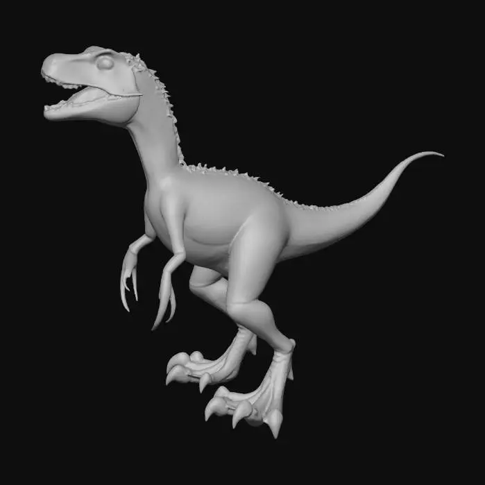 3D model for a respectful reptilian, humanoid anthropomorphic velociraptor, out of disguise, head to toe, fine detail, 4K, character reference,